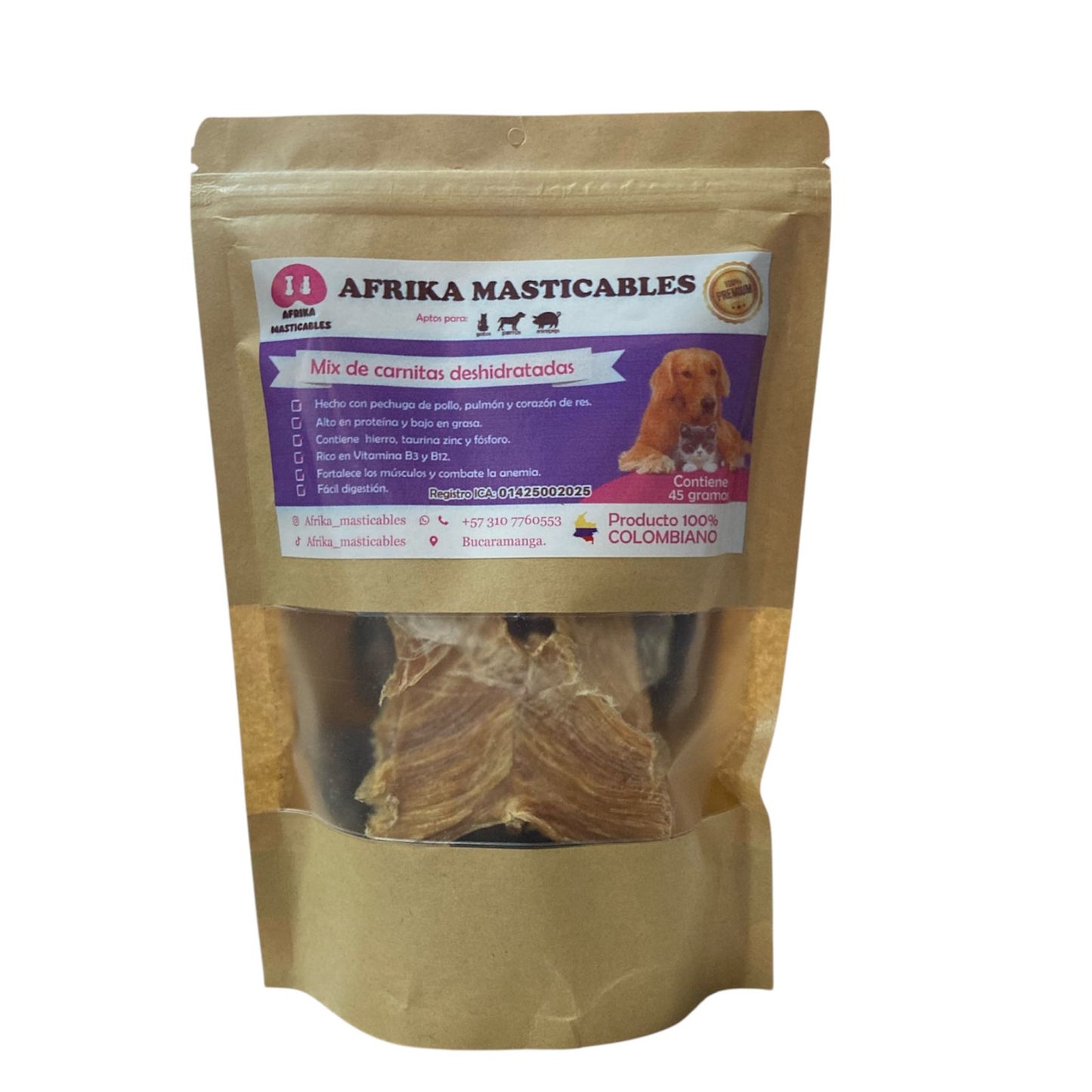 Snacks Deshidratados Afrika Masticables Mix de Carnitas 45g