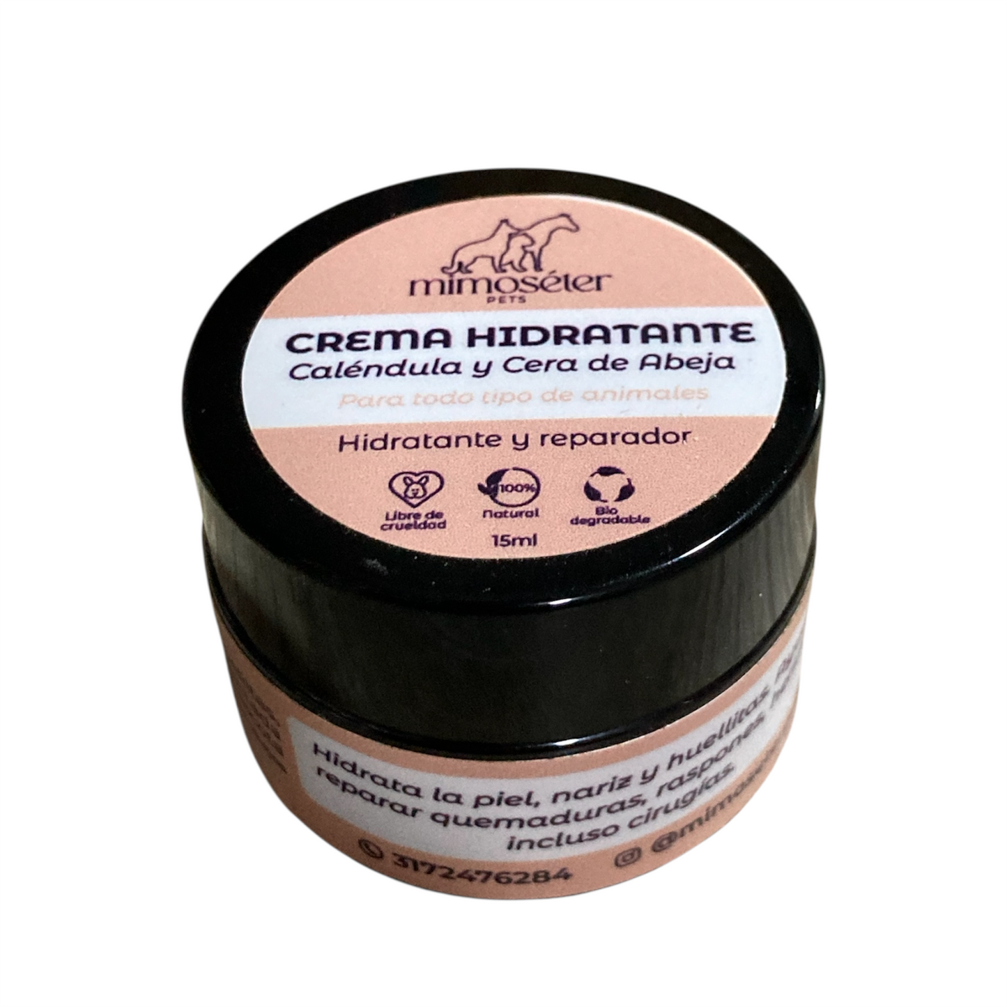 Crema Hidratante Caléndula y Cera de Abeja Para Macotas