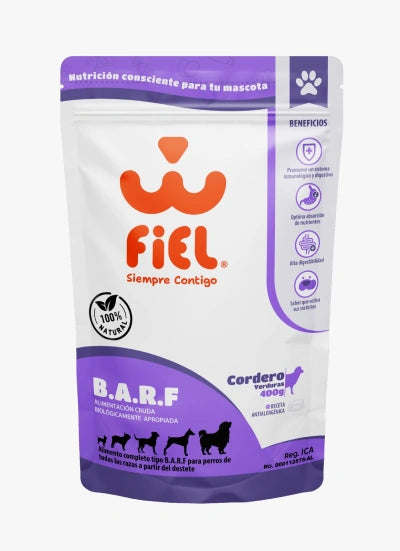 Barf Cordero y verduras
